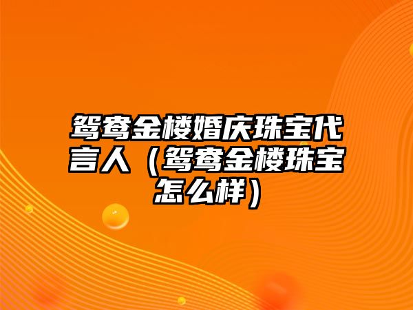 鴛鴦金樓婚慶珠寶代言人（鴛鴦金樓珠寶怎么樣）