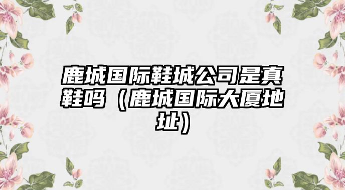 鹿城國(guó)際鞋城公司是真鞋嗎（鹿城國(guó)際大廈地址）