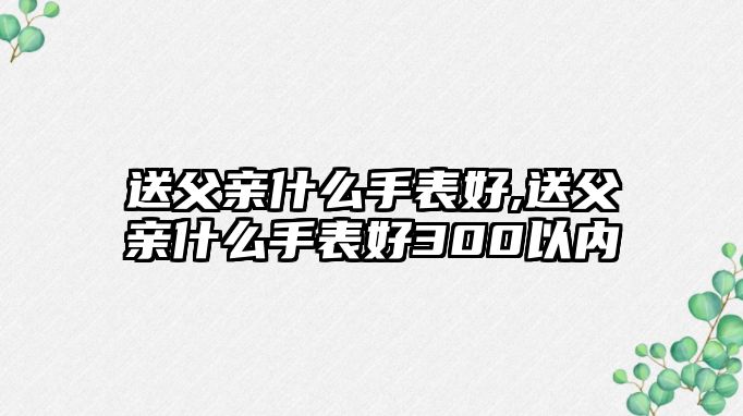 送父親什么手表好,送父親什么手表好300以內(nèi)