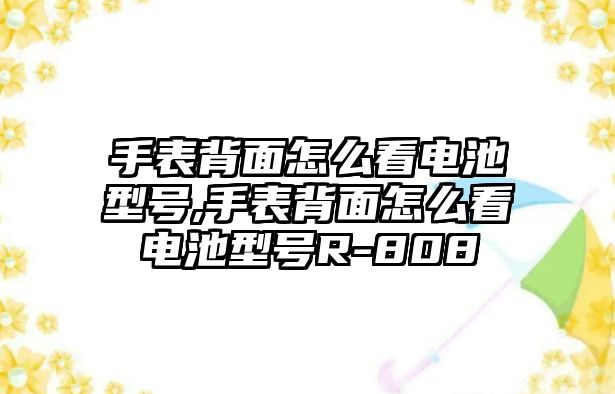 手表背面怎么看電池型號,手表背面怎么看電池型號R-808