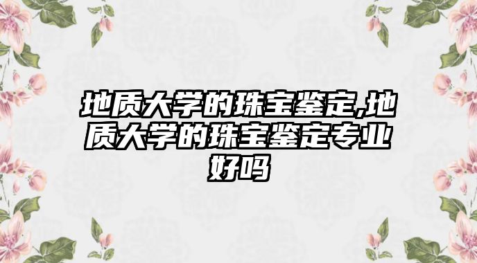 地質(zhì)大學(xué)的珠寶鑒定,地質(zhì)大學(xué)的珠寶鑒定專業(yè)好嗎