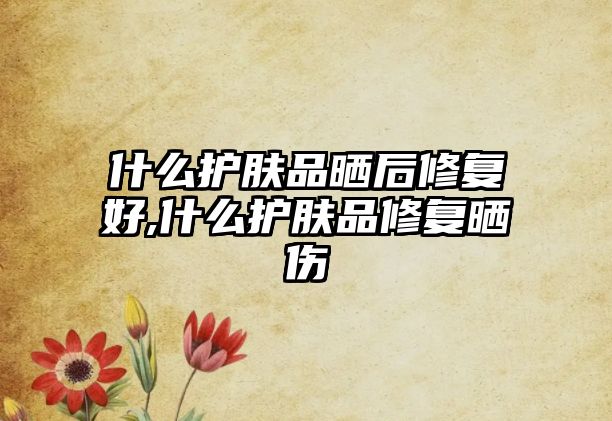 什么護膚品曬后修復好,什么護膚品修復曬傷