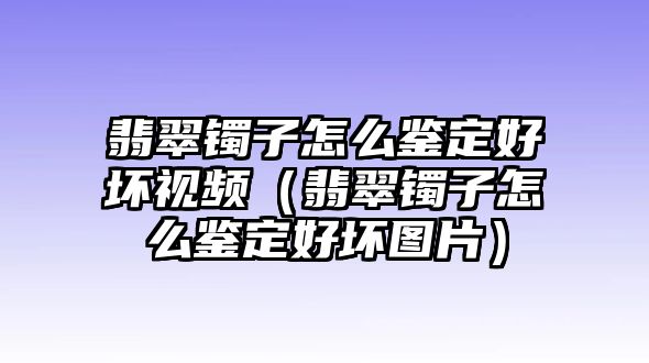 翡翠鐲子怎么鑒定好壞視頻（翡翠鐲子怎么鑒定好壞圖片）