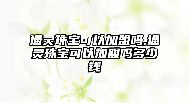 通靈珠寶可以加盟嗎,通靈珠寶可以加盟嗎多少錢