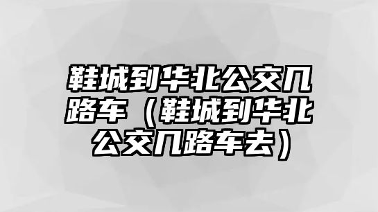 鞋城到華北公交幾路車（鞋城到華北公交幾路車去）