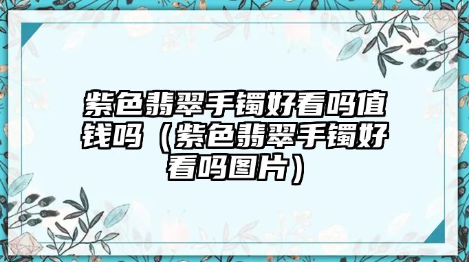 紫色翡翠手鐲好看嗎值錢嗎（紫色翡翠手鐲好看嗎圖片）