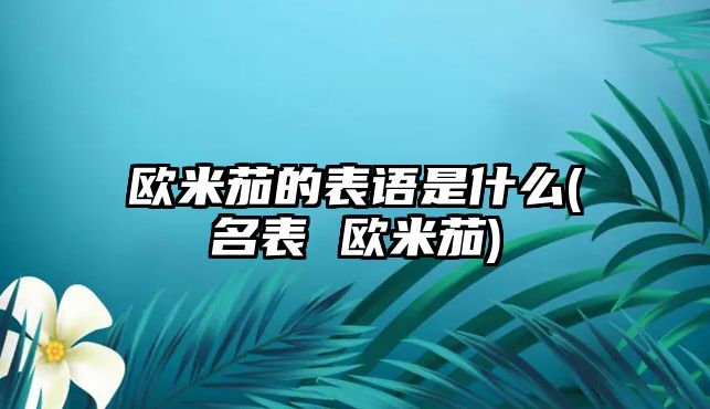 歐米茄的表語是什么(名表 歐米茄)