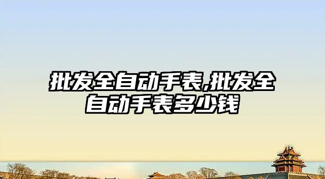 批發全自動手表,批發全自動手表多少錢