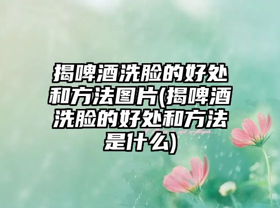 揭啤酒洗臉的好處和方法圖片(揭啤酒洗臉的好處和方法是什么)