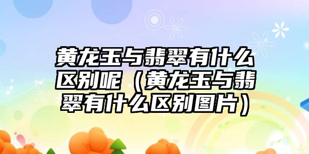 黃龍玉與翡翠有什么區別呢（黃龍玉與翡翠有什么區別圖片）