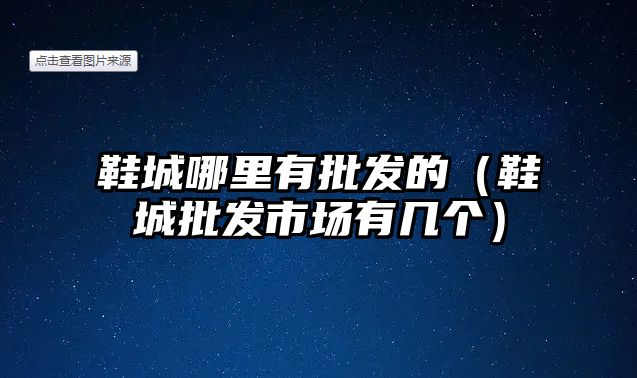 鞋城哪里有批發(fā)的（鞋城批發(fā)市場(chǎng)有幾個(gè)）