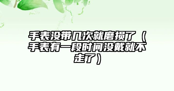 手表沒帶幾次就磨損了（手表有一段時間沒戴就不走了）