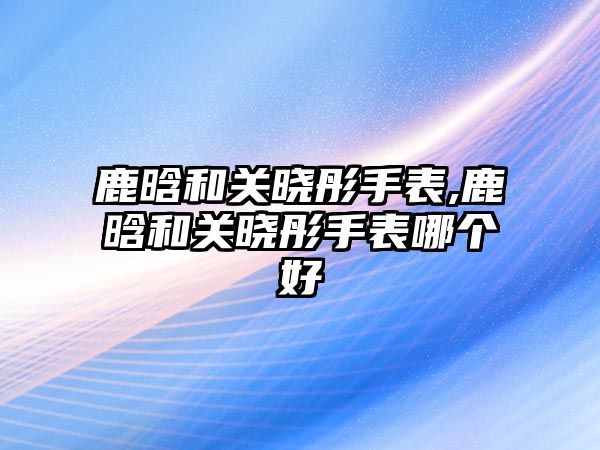 鹿晗和關曉彤手表,鹿晗和關曉彤手表哪個好