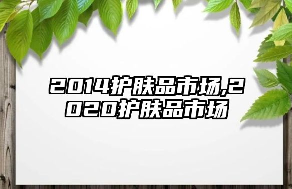 2014護膚品市場,2020護膚品市場