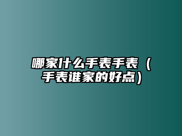 哪家什么手表手表（手表誰家的好點）