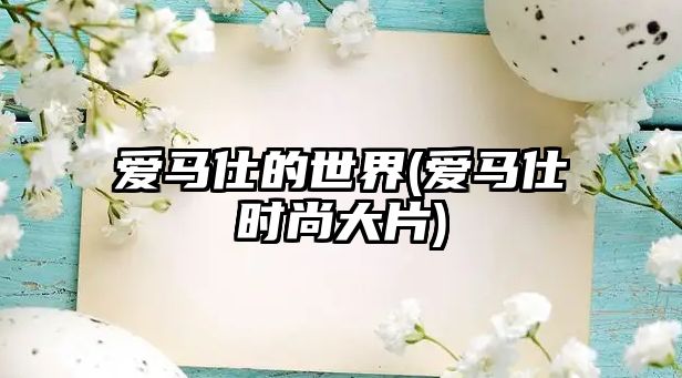 愛馬仕的世界(愛馬仕時尚大片)