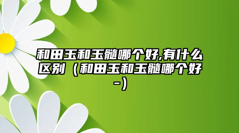 和田玉和玉髓哪個(gè)好,有什么區(qū)別（和田玉和玉髓哪個(gè)好-）