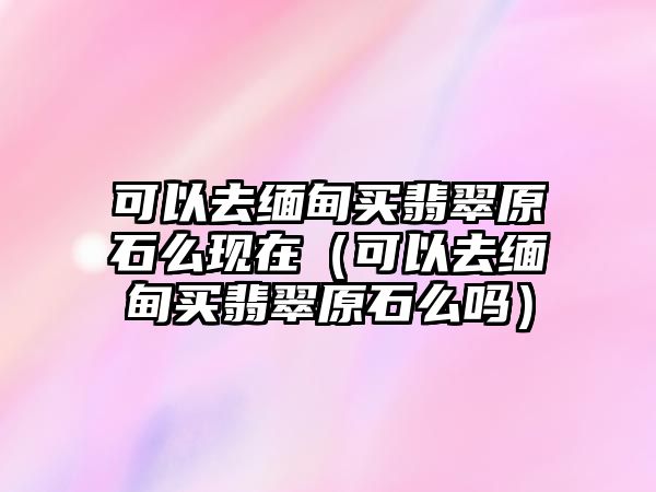 可以去緬甸買翡翠原石么現在（可以去緬甸買翡翠原石么嗎）