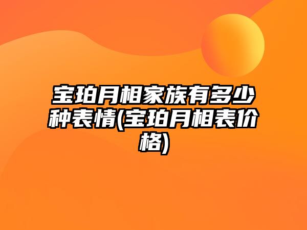 寶珀月相家族有多少種表情(寶珀月相表價格)