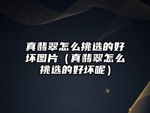 真翡翠怎么挑選的好壞圖片（真翡翠怎么挑選的好壞呢）