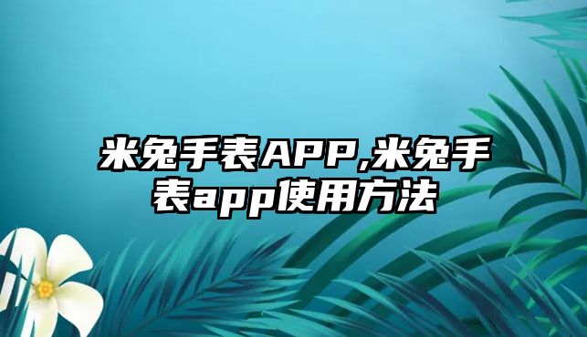 米兔手表APP,米兔手表app使用方法