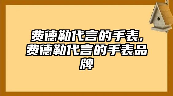 費德勒代言的手表,費德勒代言的手表品牌