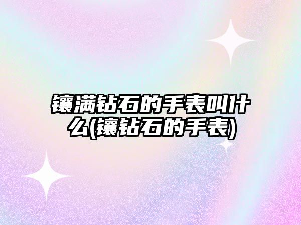 鑲滿鉆石的手表叫什么(鑲鉆石的手表)