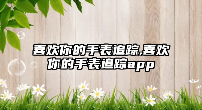 喜歡你的手表追蹤,喜歡你的手表追蹤app