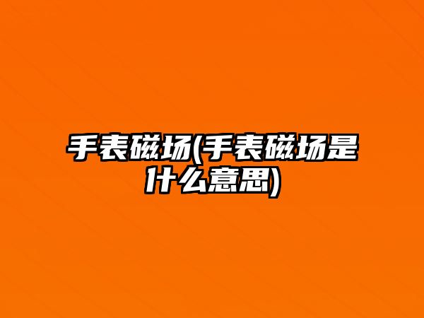 手表磁場(手表磁場是什么意思)