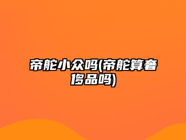 帝舵小眾嗎(帝舵算奢侈品嗎)