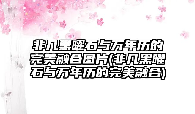 非凡黑曜石與萬年歷的完美融合圖片(非凡黑曜石與萬年歷的完美融合)