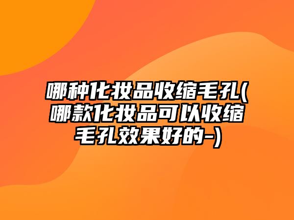 哪種化妝品收縮毛孔(哪款化妝品可以收縮毛孔效果好的-)