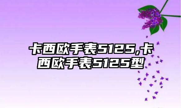 卡西歐手表5125,卡西歐手表5125型