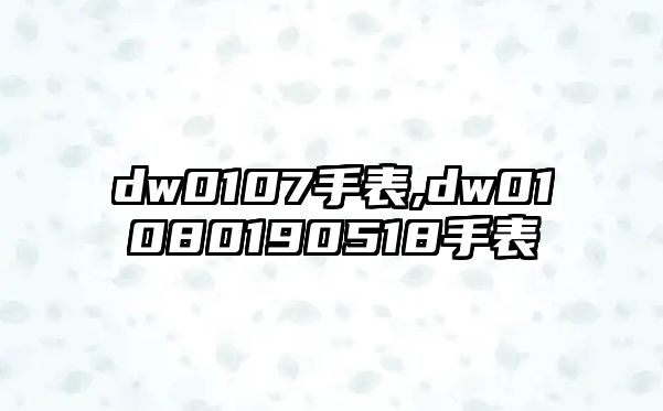 dw0107手表,dw01080190518手表