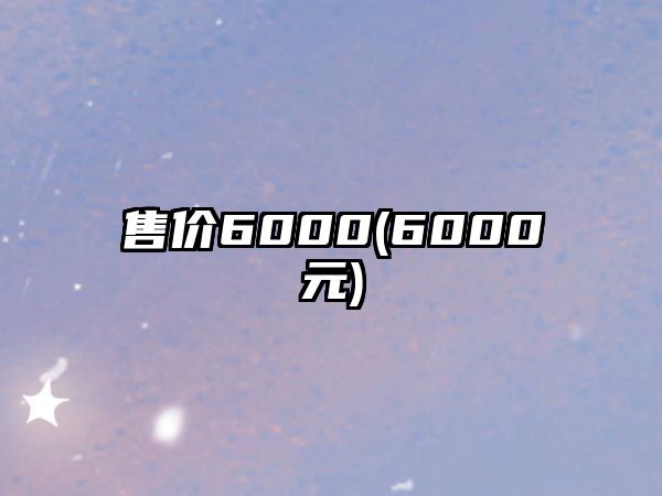 售價6000(6000元)