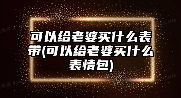 可以給老婆買什么表帶(可以給老婆買什么表情包)