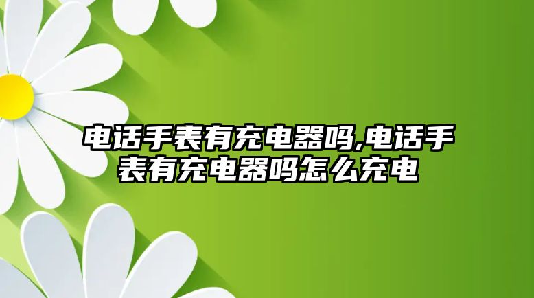 電話手表有充電器嗎,電話手表有充電器嗎怎么充電