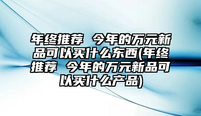 年終推薦 今年的萬元新品可以買什么東西(年終推薦 今年的萬元新品可以買什么產品)