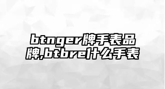 btnger牌手表品牌,btbre什么手表