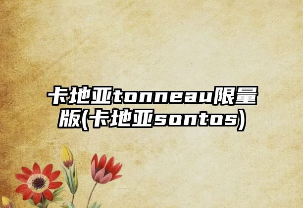 卡地亞tonneau限量版(卡地亞sontos)