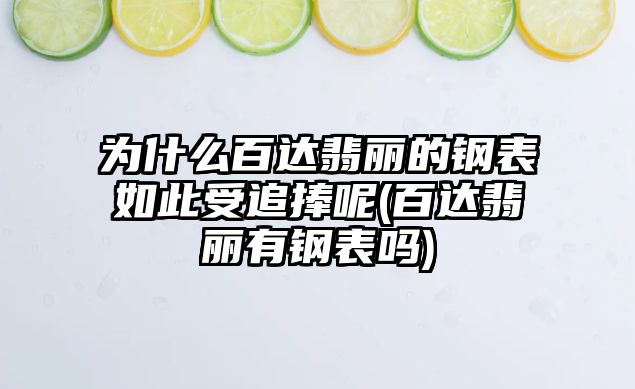 為什么百達翡麗的鋼表如此受追捧呢(百達翡麗有鋼表嗎)