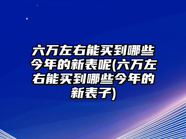 六萬左右能買到哪些今年的新表呢(六萬左右能買到哪些今年的新表子)