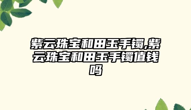 紫云珠寶和田玉手鐲,紫云珠寶和田玉手鐲值錢嗎