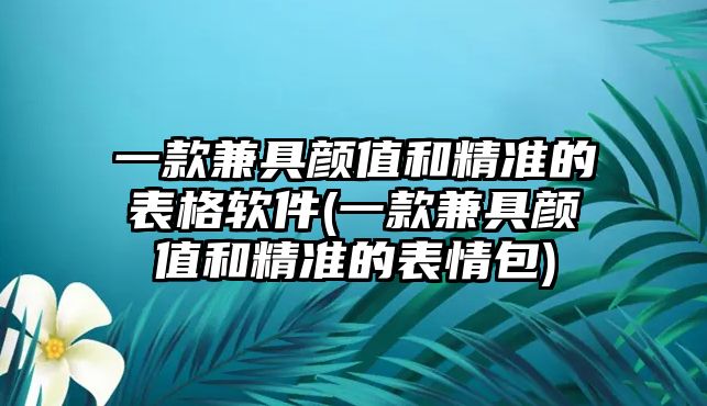 一款兼具顏值和精準的表格軟件(一款兼具顏值和精準的表情包)