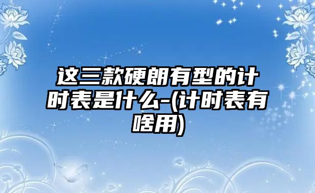 這三款硬朗有型的計時表是什么-(計時表有啥用)