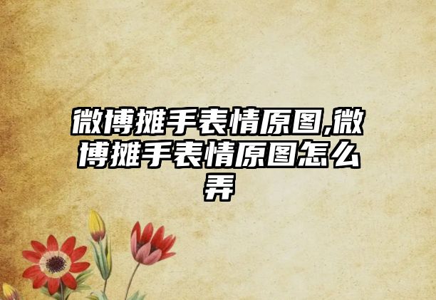 微博攤手表情原圖,微博攤手表情原圖怎么弄