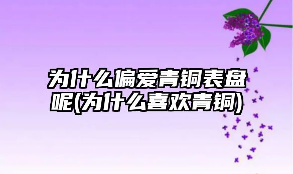 為什么偏愛青銅表盤呢(為什么喜歡青銅)