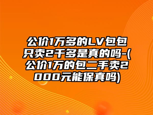 公價1萬多的LV包包只賣2千多是真的嗎-(公價1萬的包二手賣2000元能保真嗎)