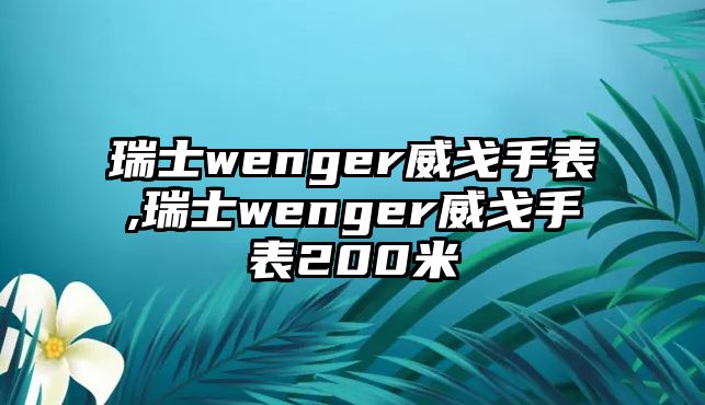 瑞士wenger威戈手表,瑞士wenger威戈手表200米