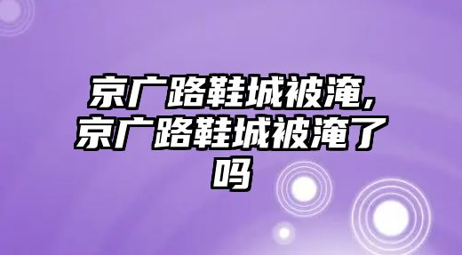 京廣路鞋城被淹,京廣路鞋城被淹了嗎